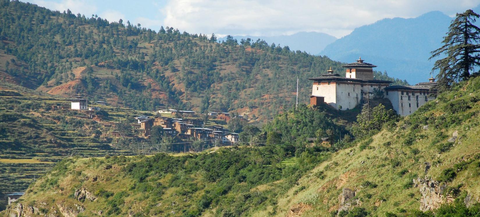 Many people live in remote areas in Bhutan