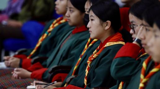 Participants attend the Bhutan SDG Partnership Week Youth Dialogues at Sherubtse College